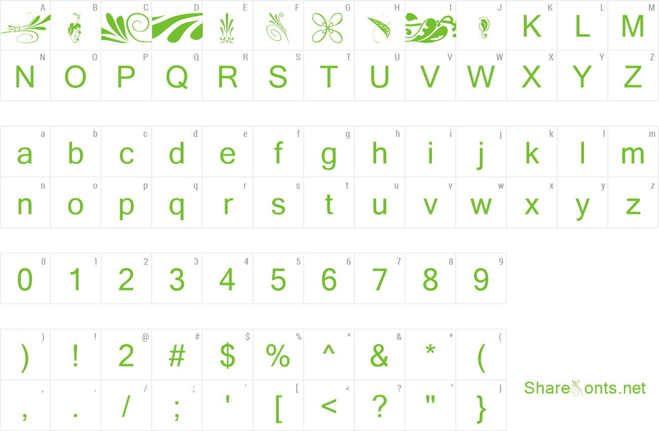 Font KR Simple Fleur 6 preview